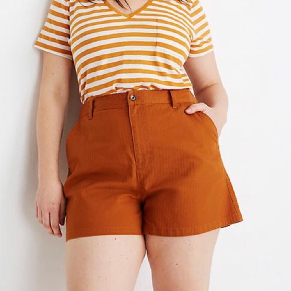 Madewell Camp Shorts in Burnt Sienna Large